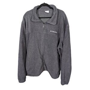 Columbia Full Zip Fleece Jacket Gray Men's Size XXL